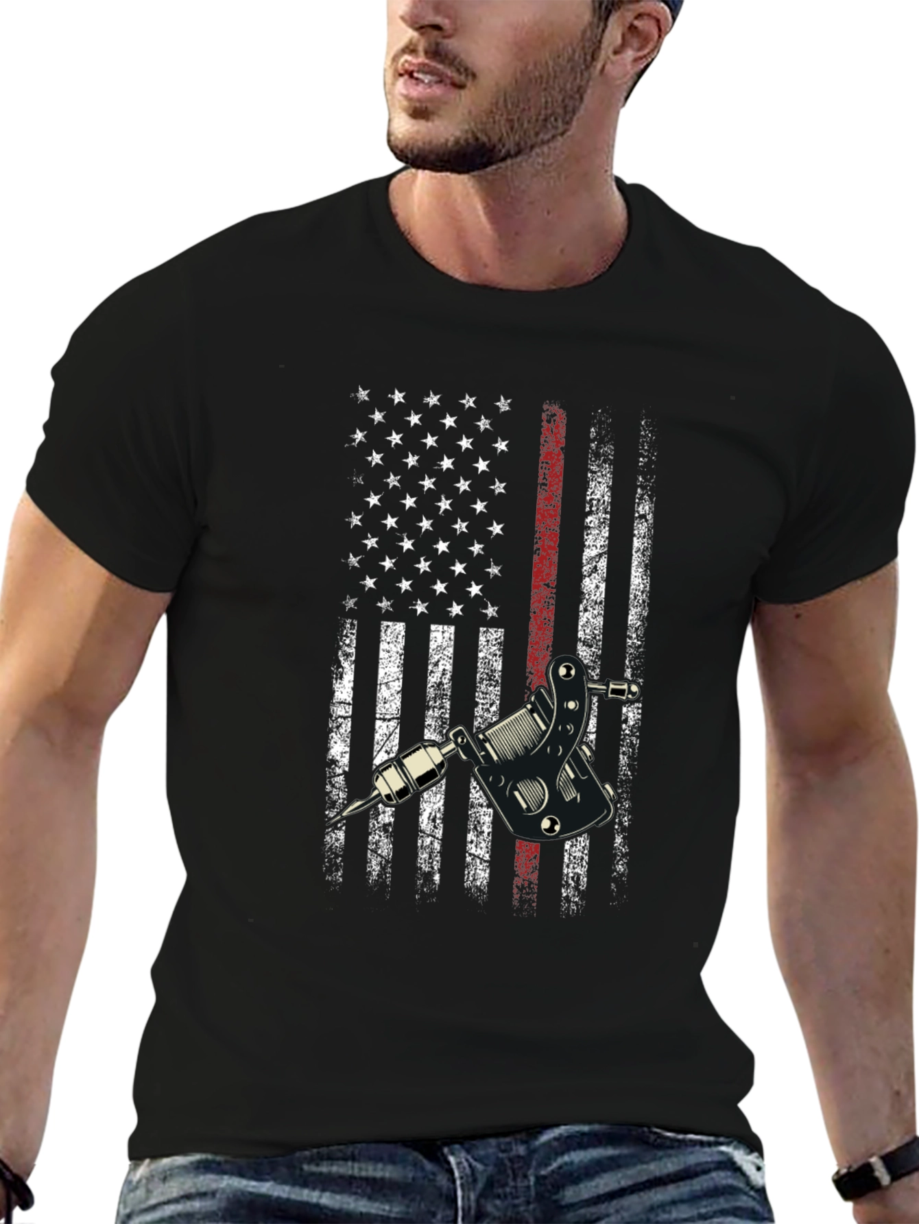 Tattoo Artist American Flag T-Shirt