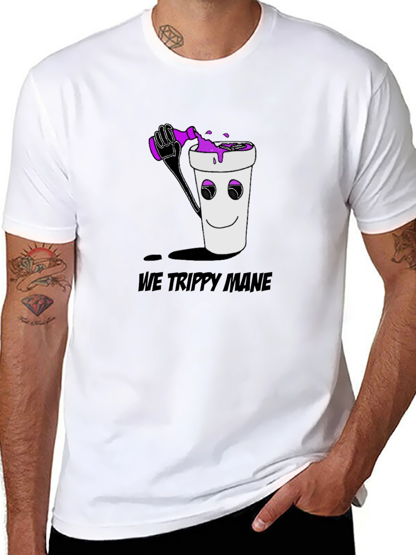 We Trippy Mane Black Graphic Tee