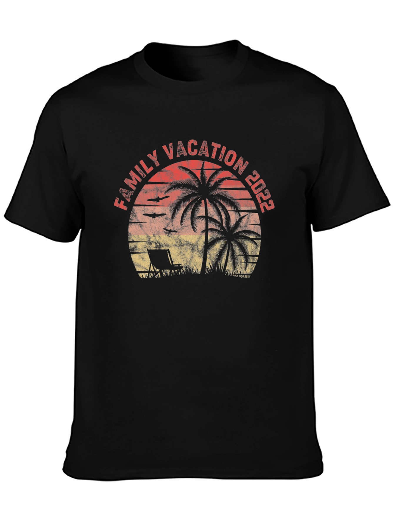 Family Vacation 2022 Palm Tree Graphic Tee