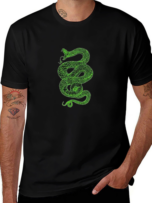 Green Snake Graphic Tee - Stylish Mens Shirt