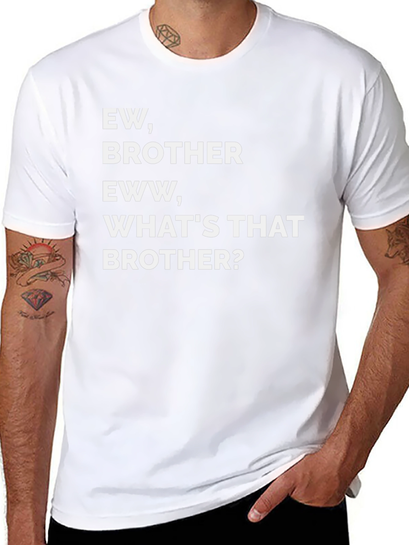 Ew Brother Graphic Tee - Mens Black T-Shirt