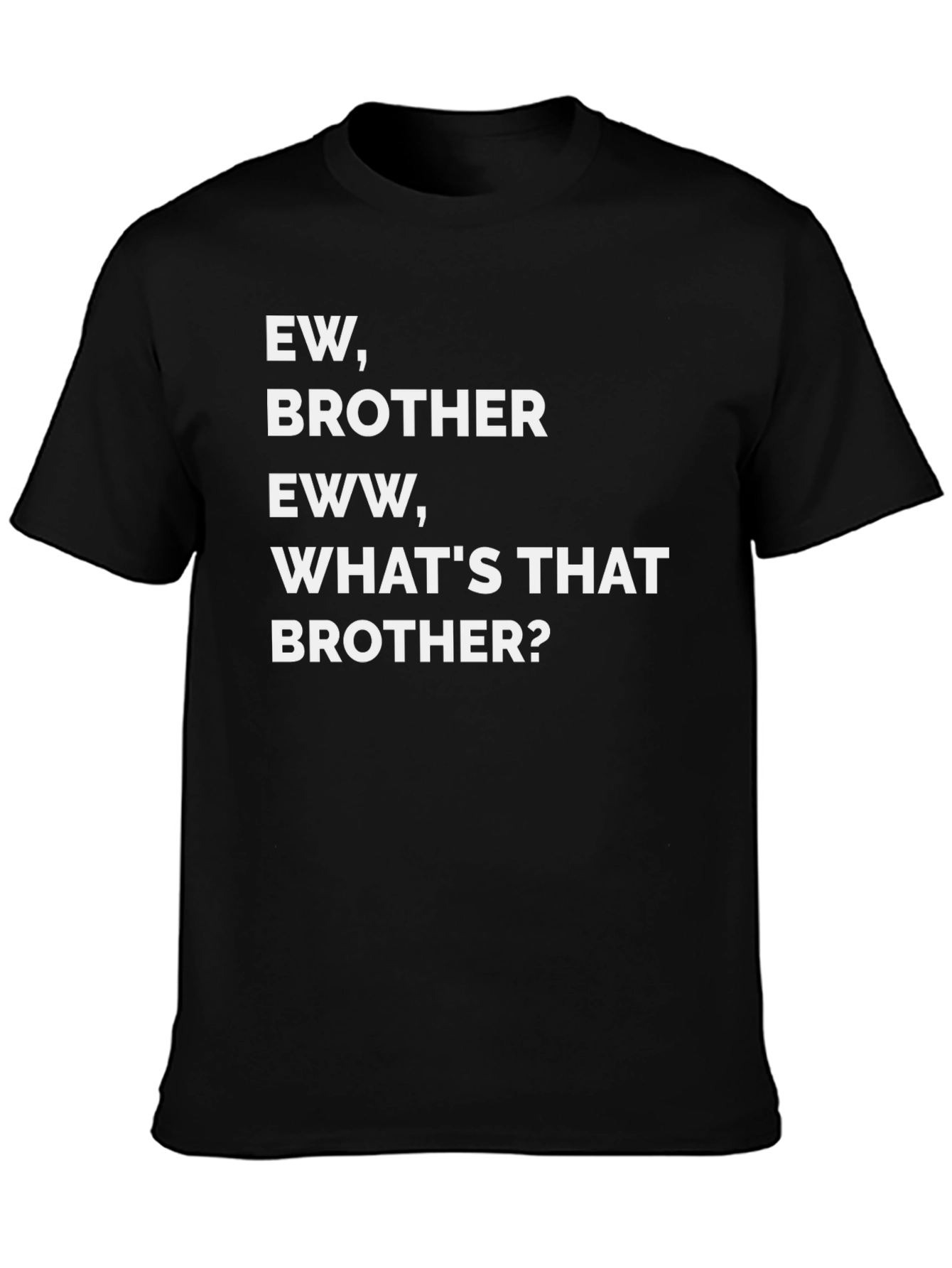 Ew Brother Graphic Tee - Mens Black T-Shirt