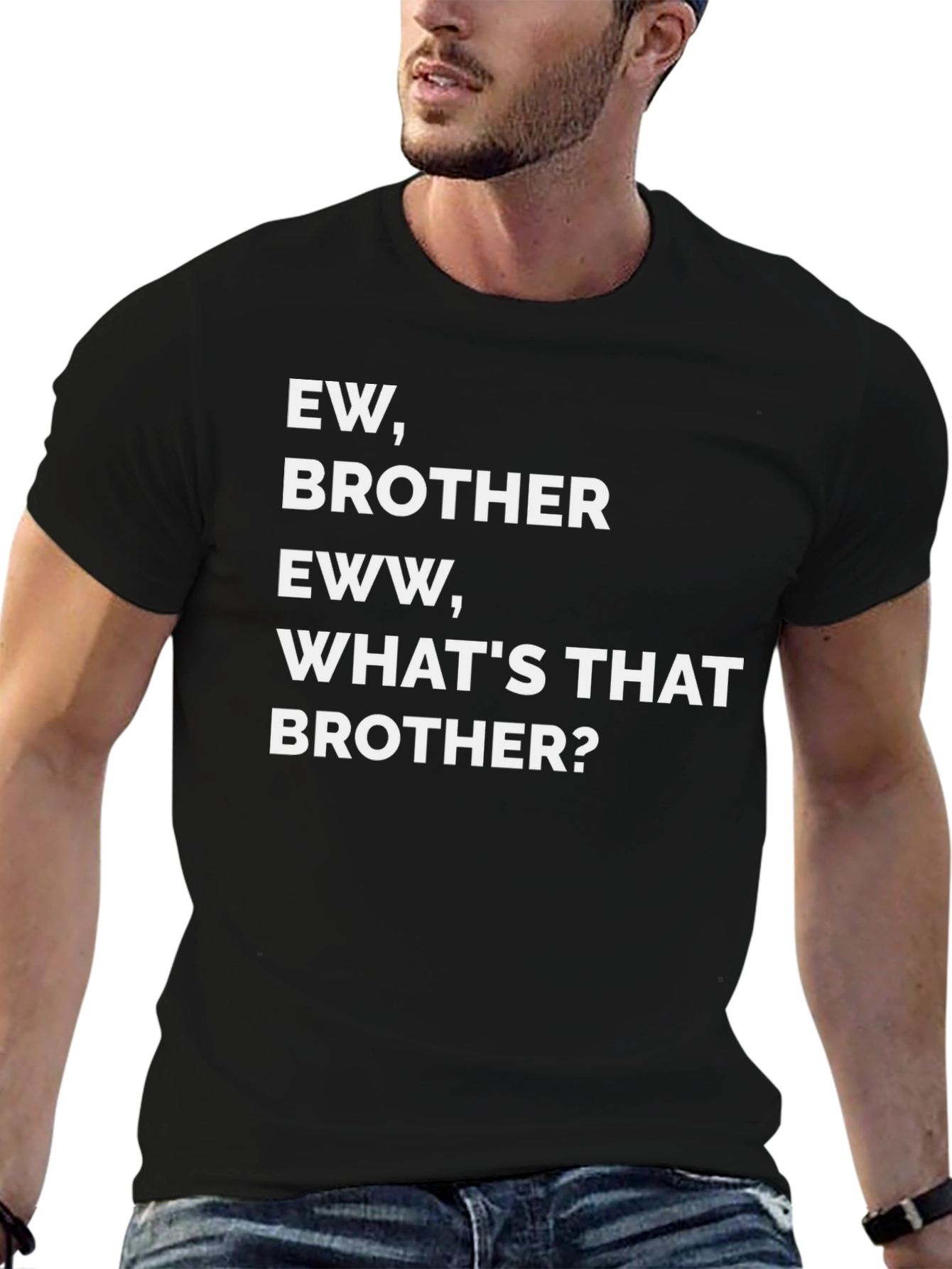 Ew Brother Graphic Tee - Mens Black T-Shirt