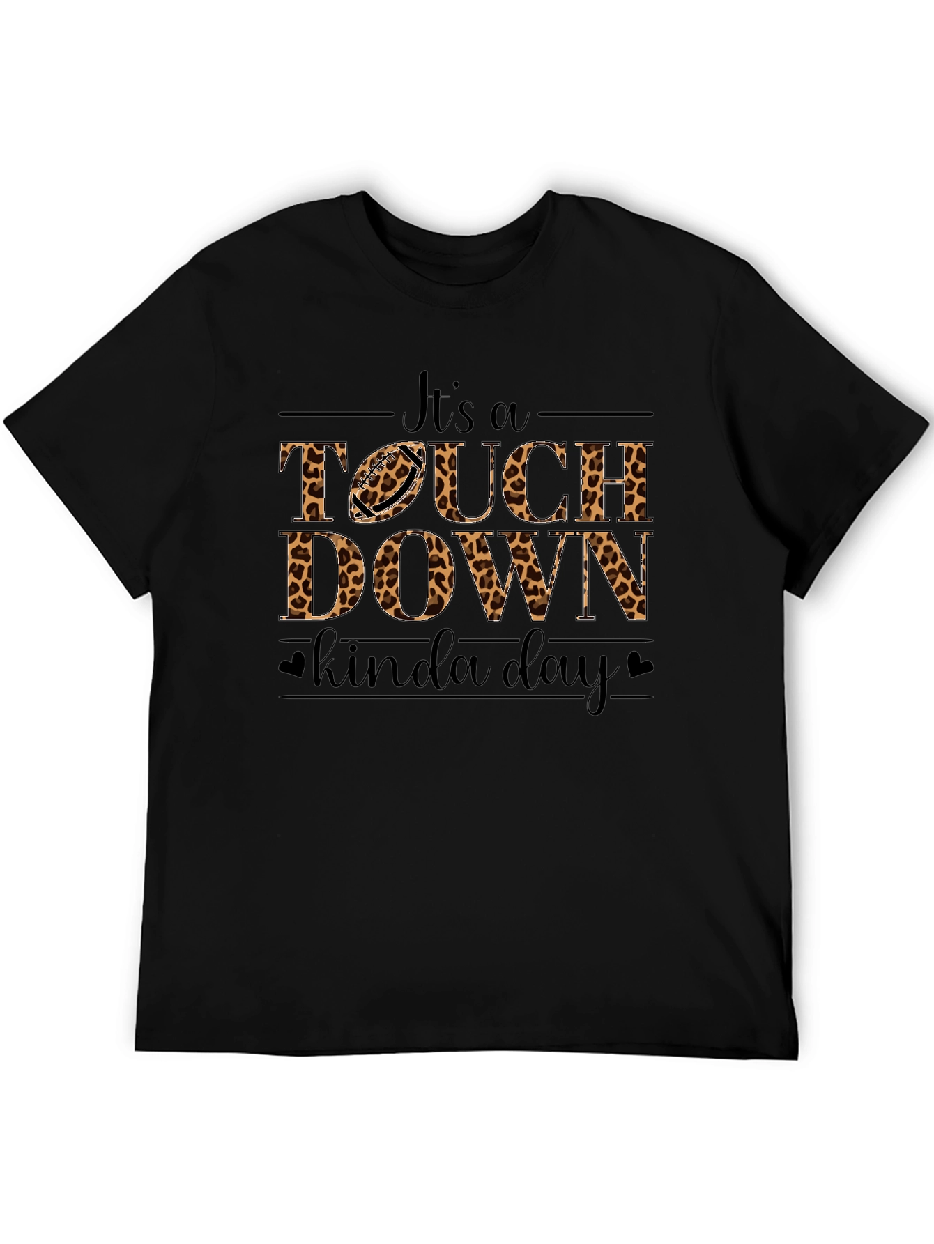 Touchdown Kinda Day Leopard Print T-Shirt