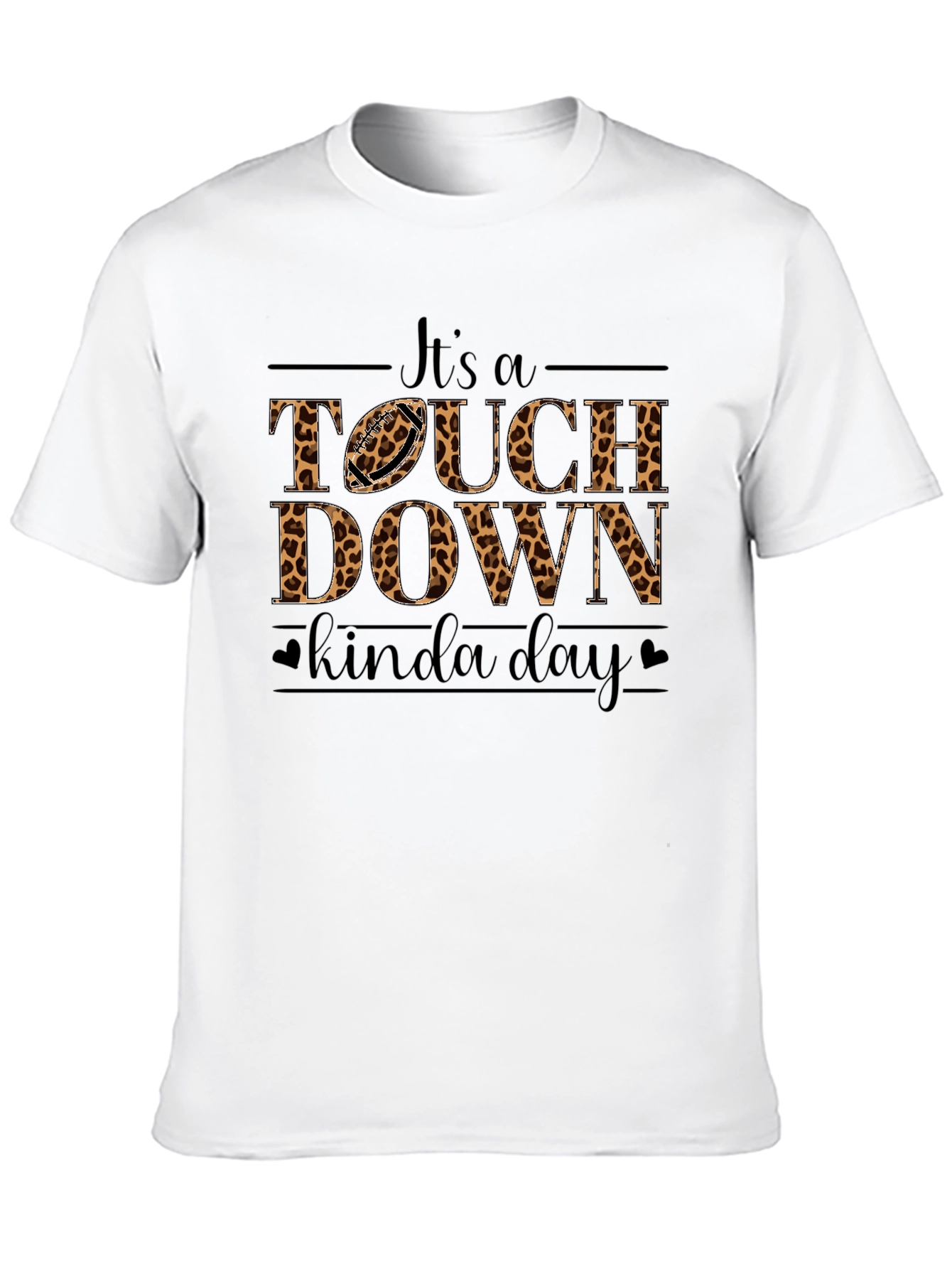 Touchdown Kinda Day Leopard Print T-Shirt