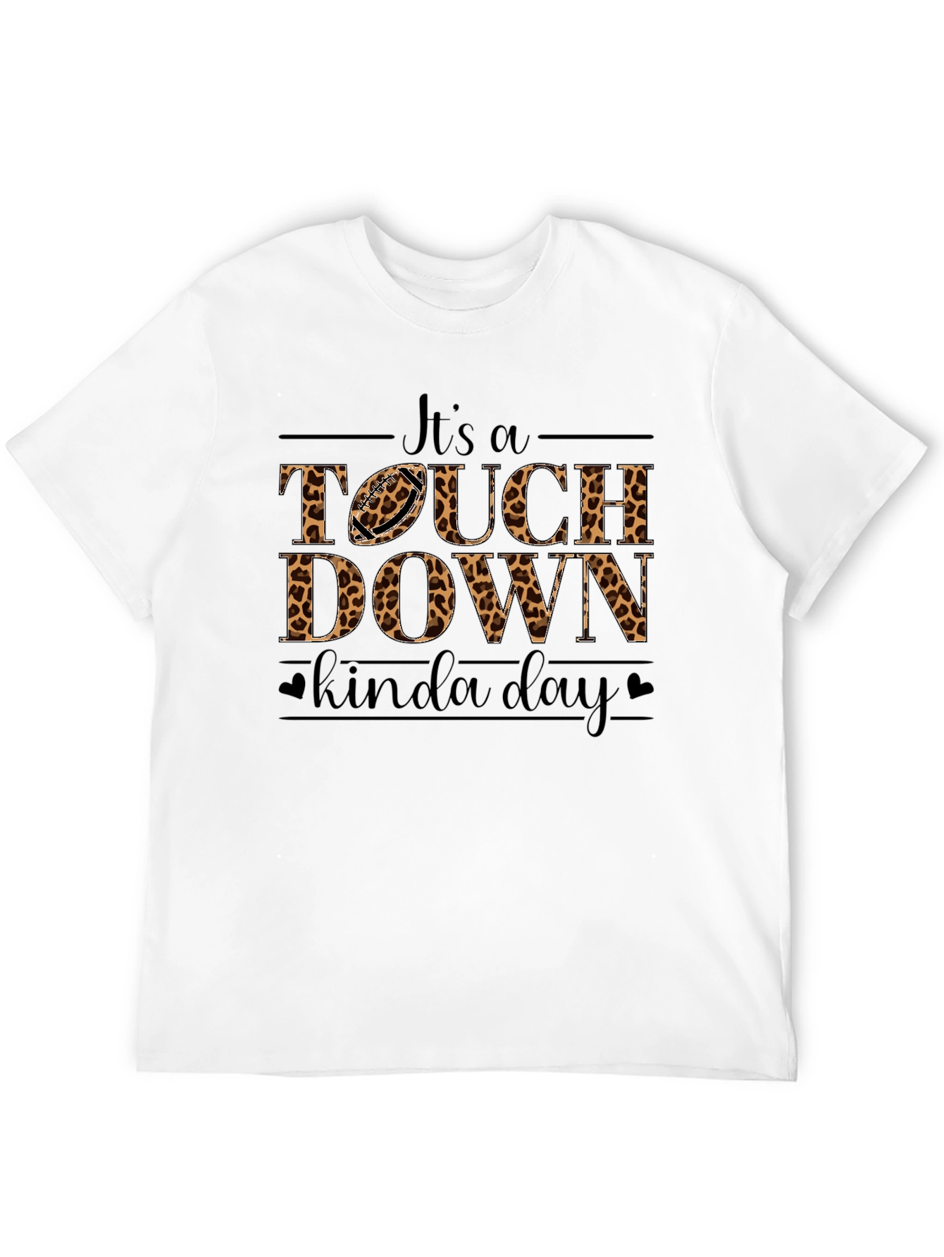 Touchdown Kinda Day Leopard Print T-Shirt