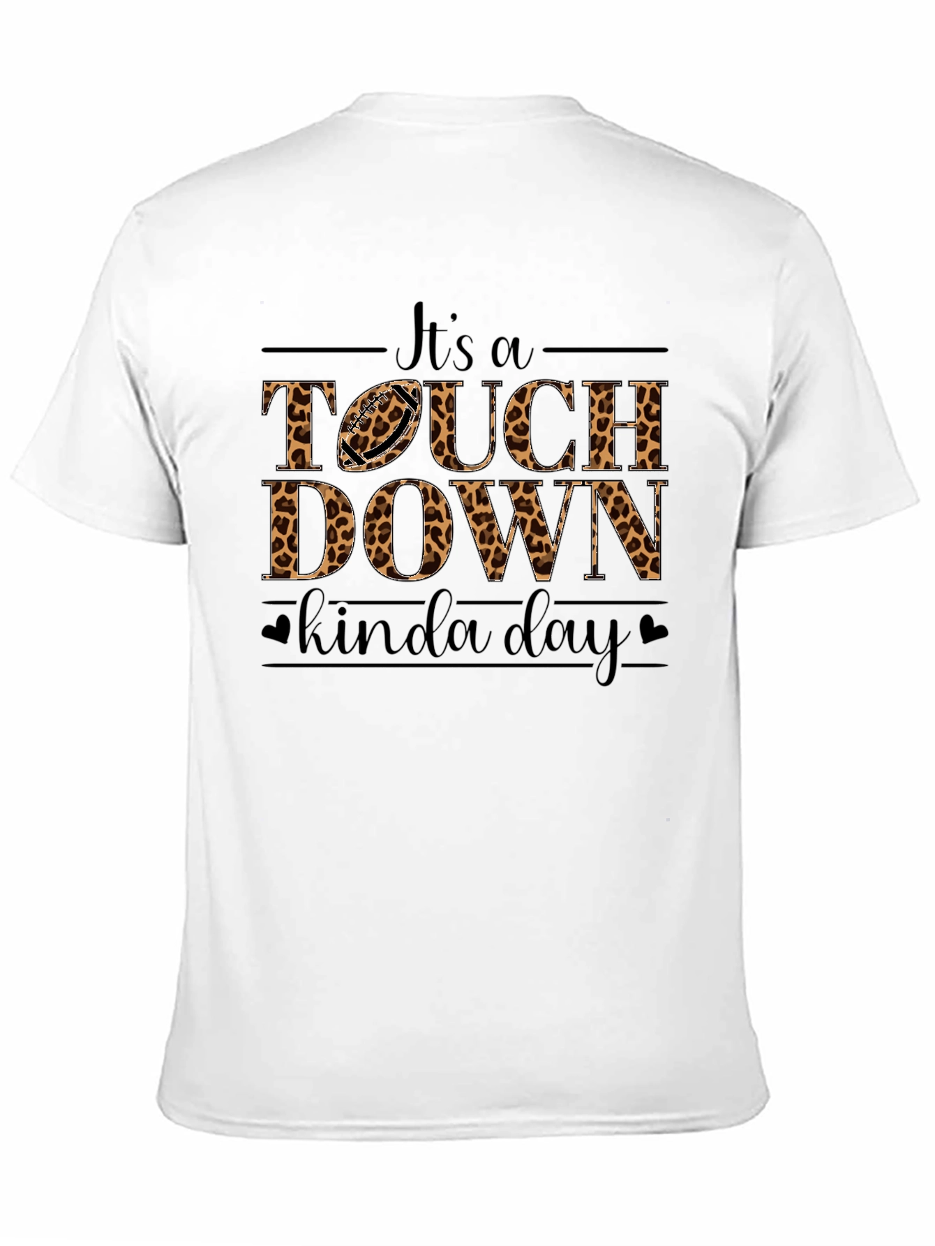 Touchdown Kinda Day Leopard Print T-Shirt