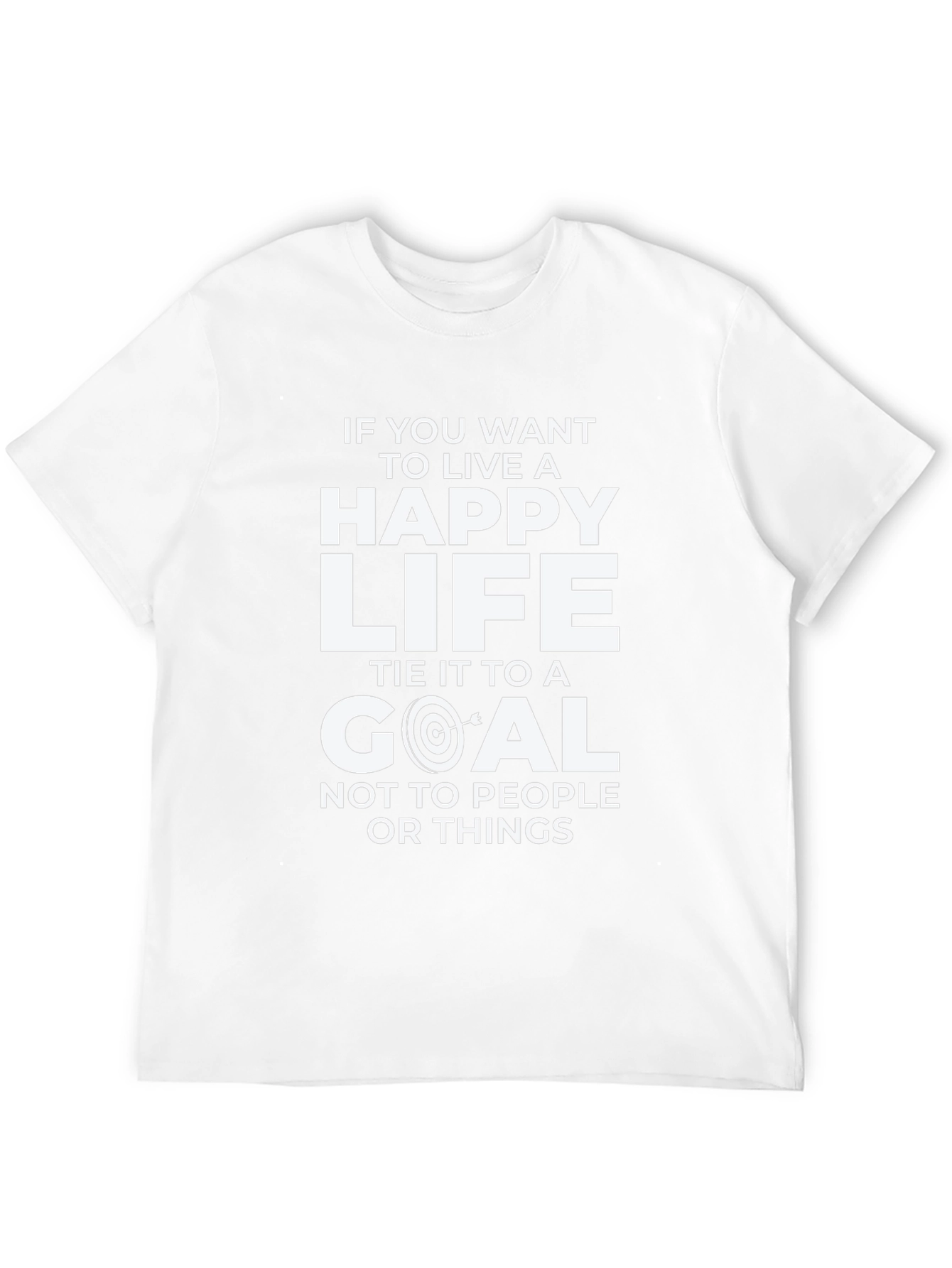 Happy Life Goal Black T-Shirt