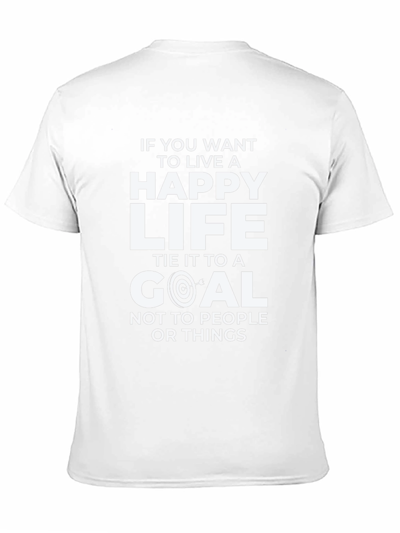 Happy Life Goal Black T-Shirt