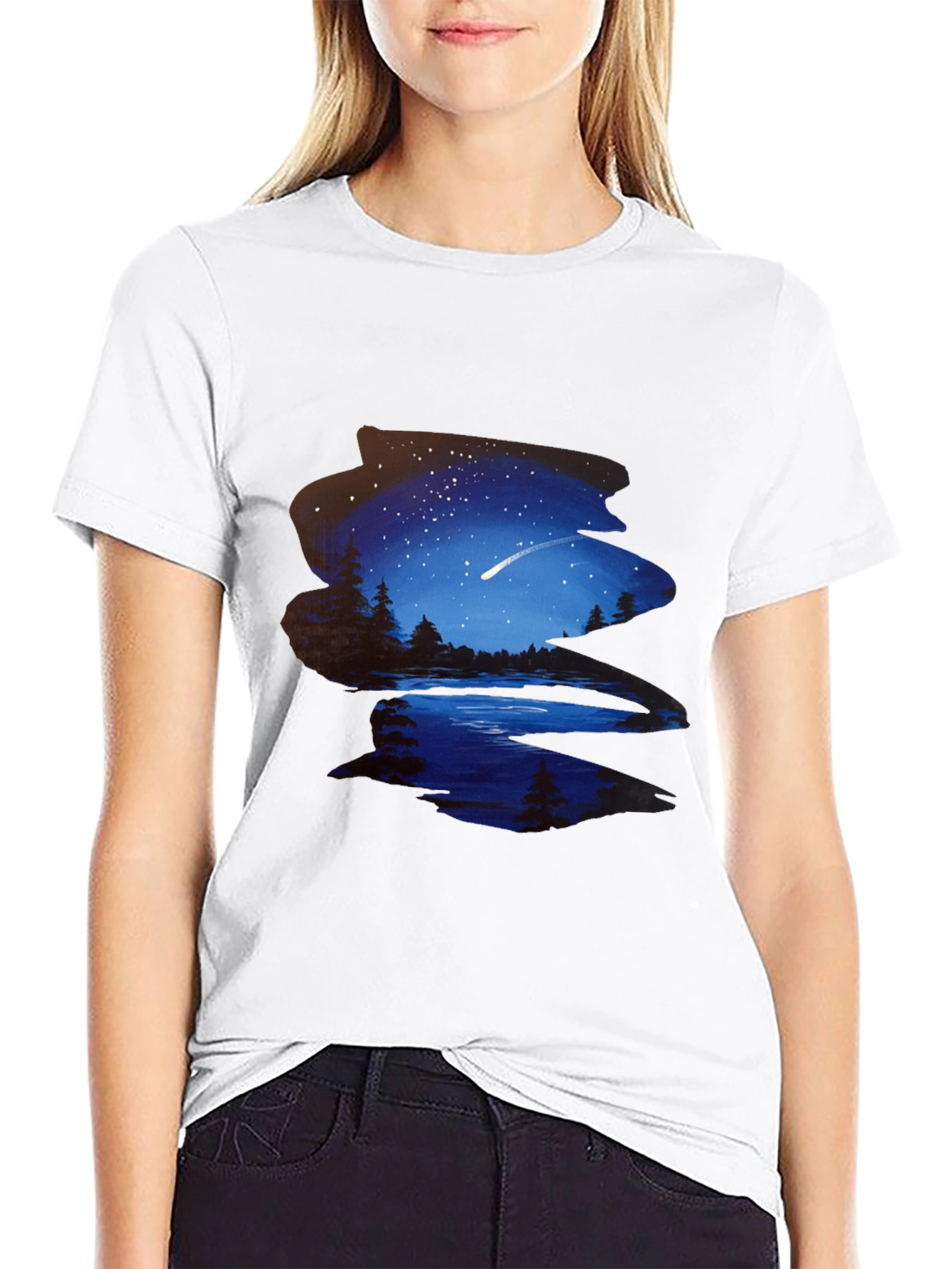 Night Sky Lake Print Tee