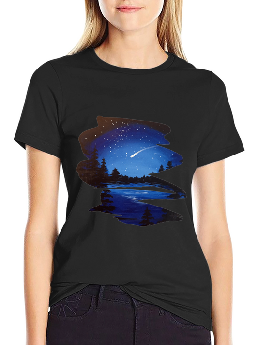 Night Sky Lake Print Tee