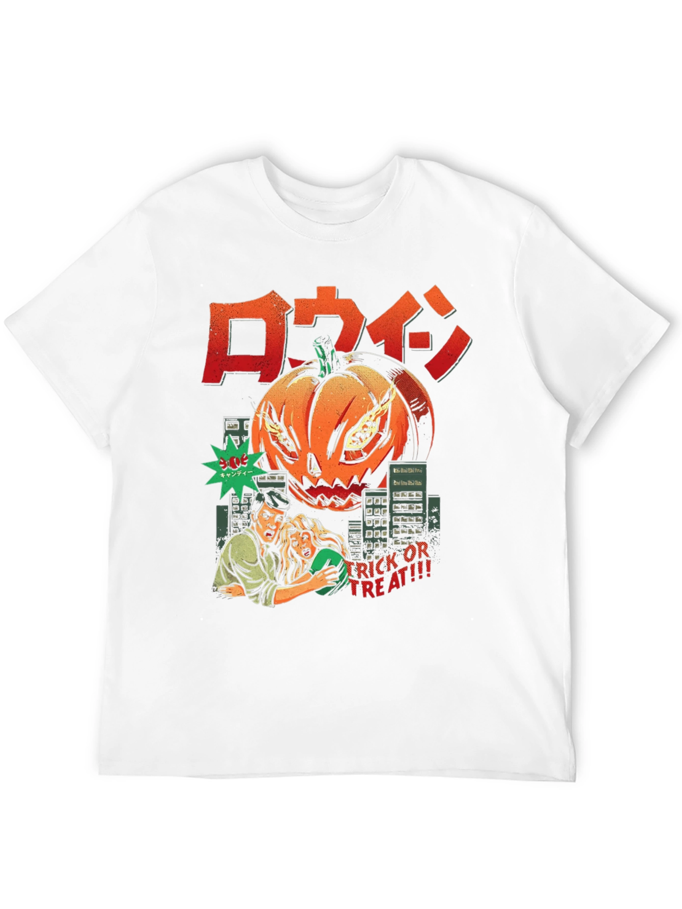 Halloween Pumpkin Monster Comic T-Shirt