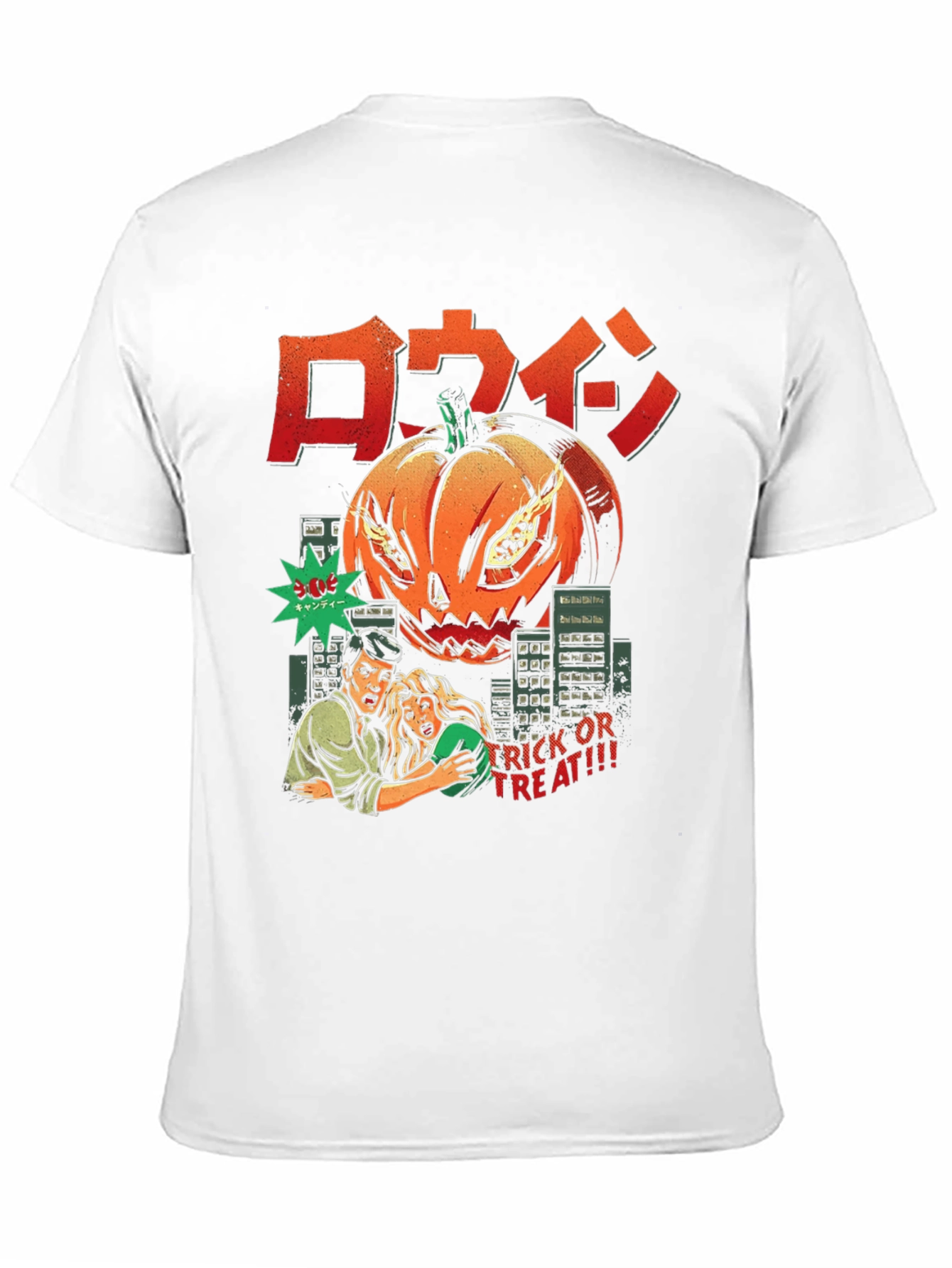 Halloween Pumpkin Monster Comic T-Shirt