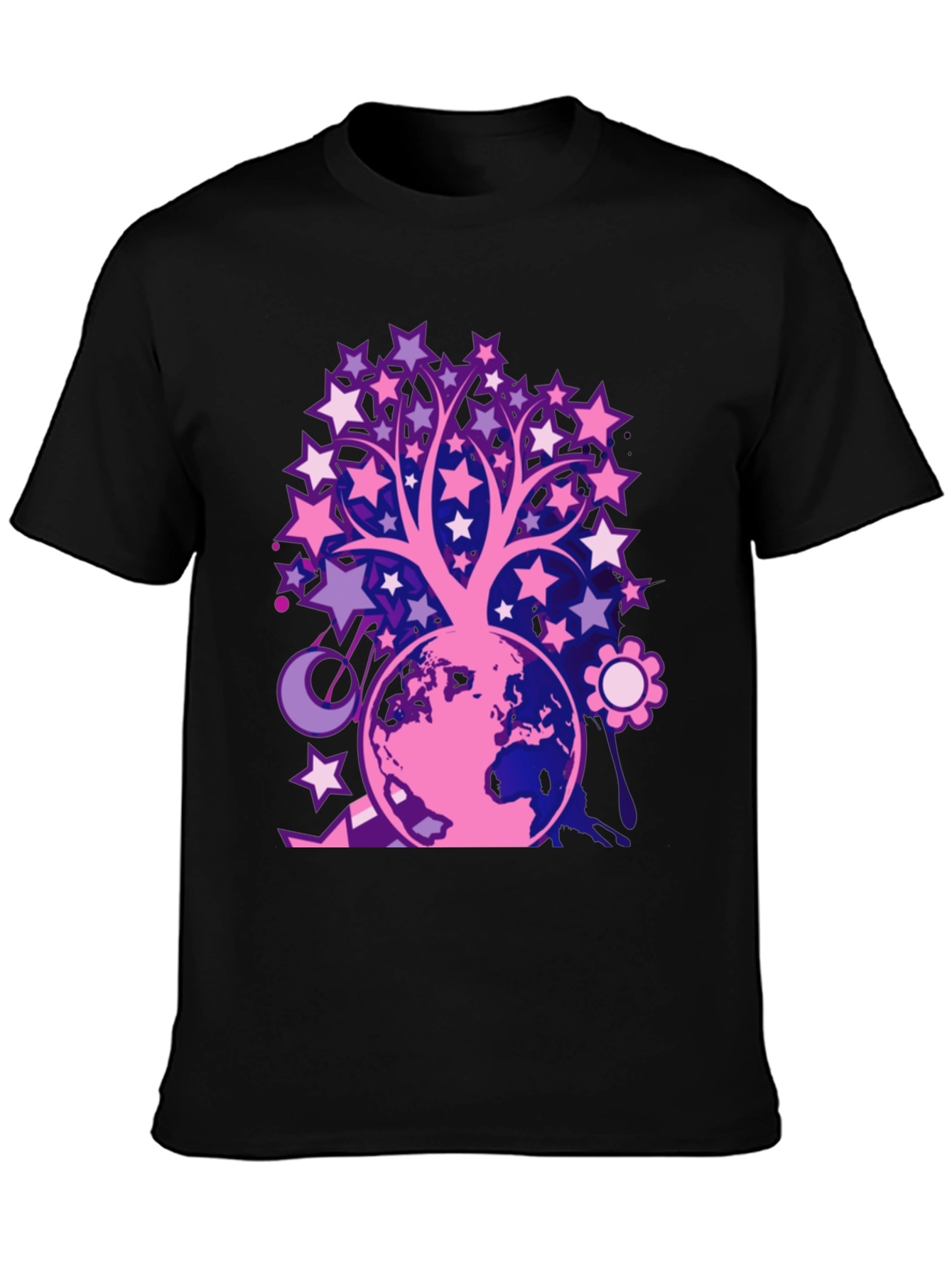 Starry Tree Earth Graphic T-Shirt