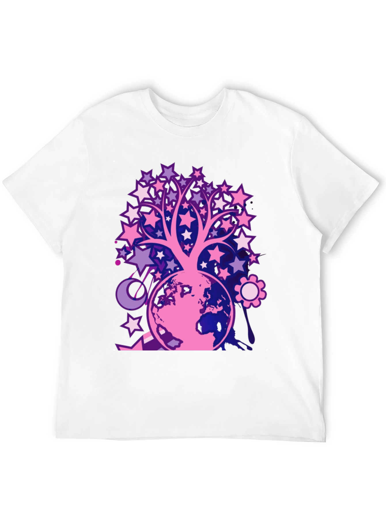 Starry Tree Earth Graphic T-Shirt