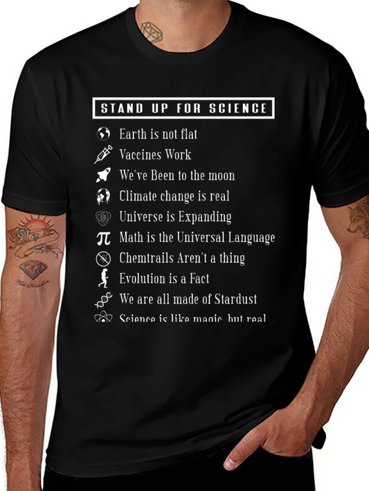 Stand Up For Science T-Shirt: Science Facts Graphic Tee