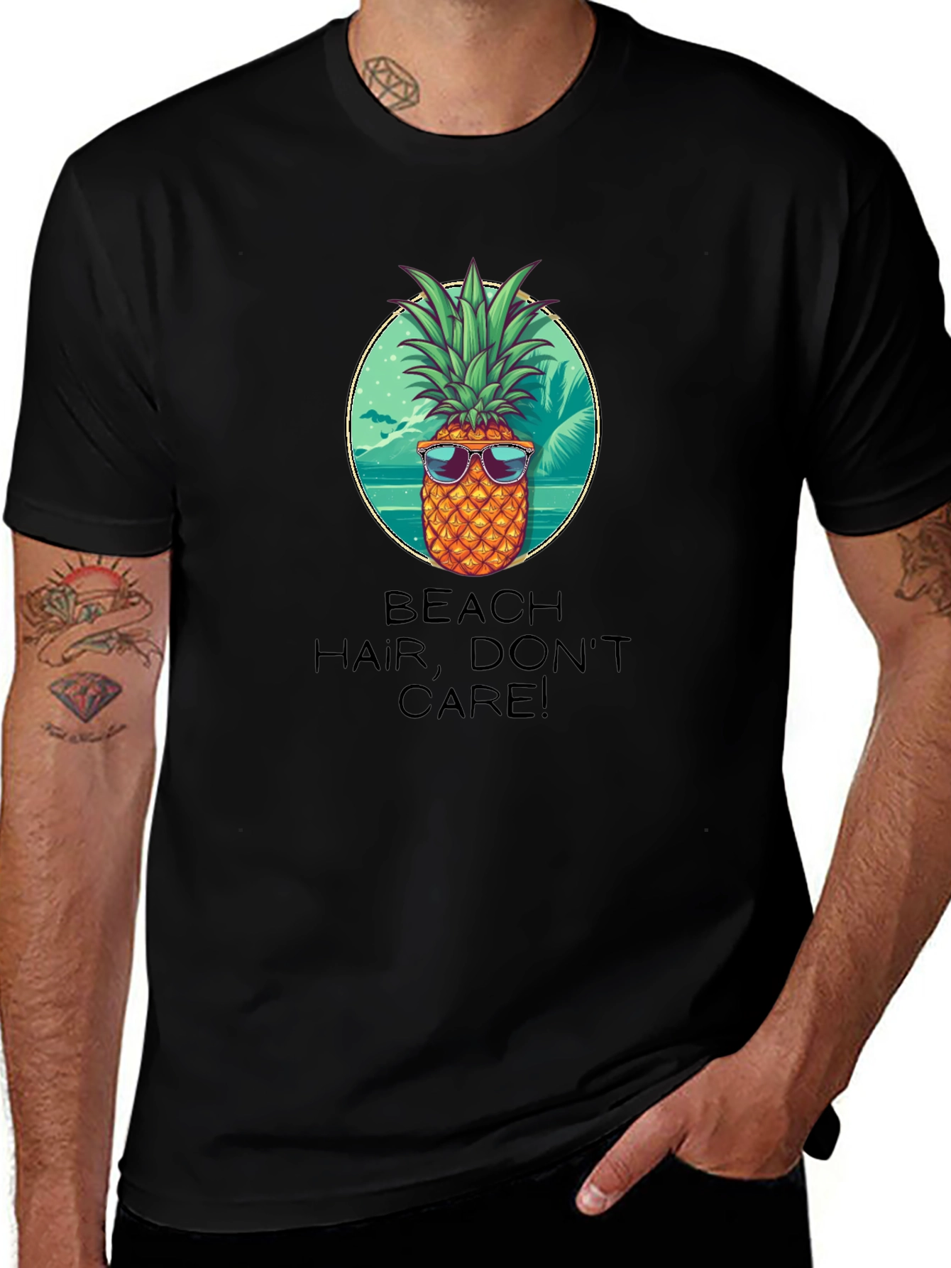 Beach Hair Dont Care Pineapple T-Shirt
