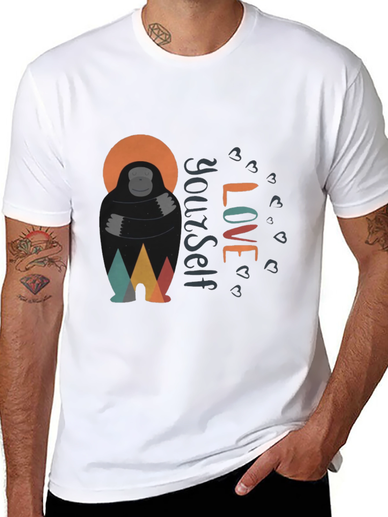 Love Yourself Gorilla Graphic T-Shirt