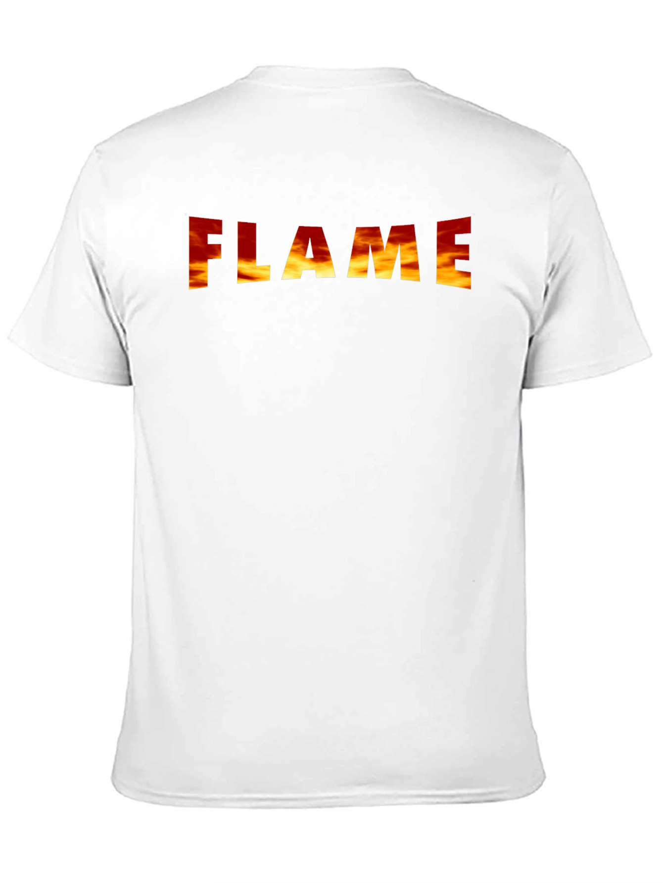 Flame Graphic Print Black T-Shirt