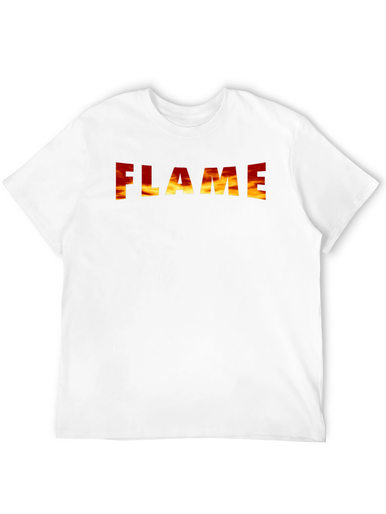 Flame Graphic Print Black T-Shirt