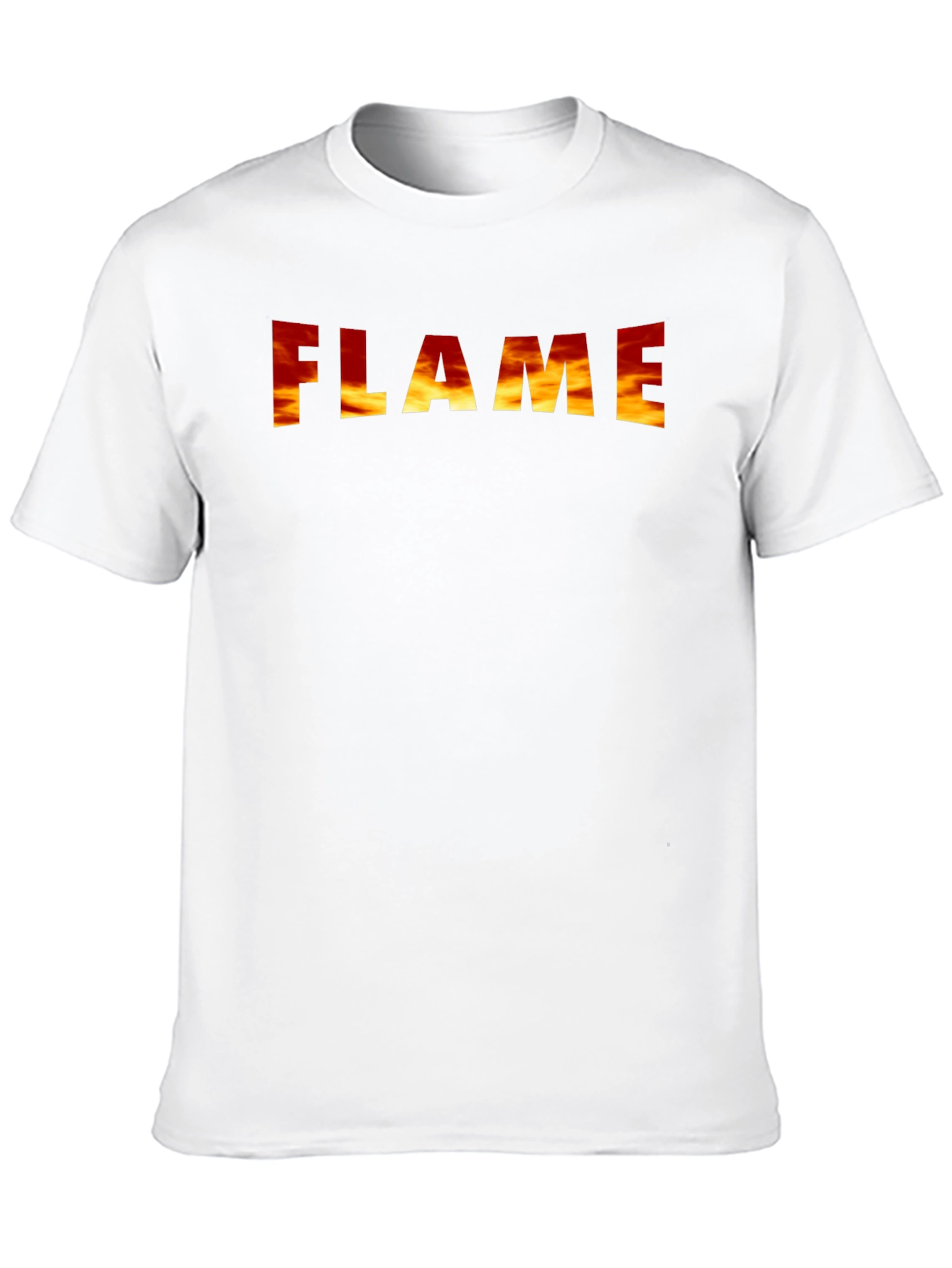 Flame Graphic Print Black T-Shirt
