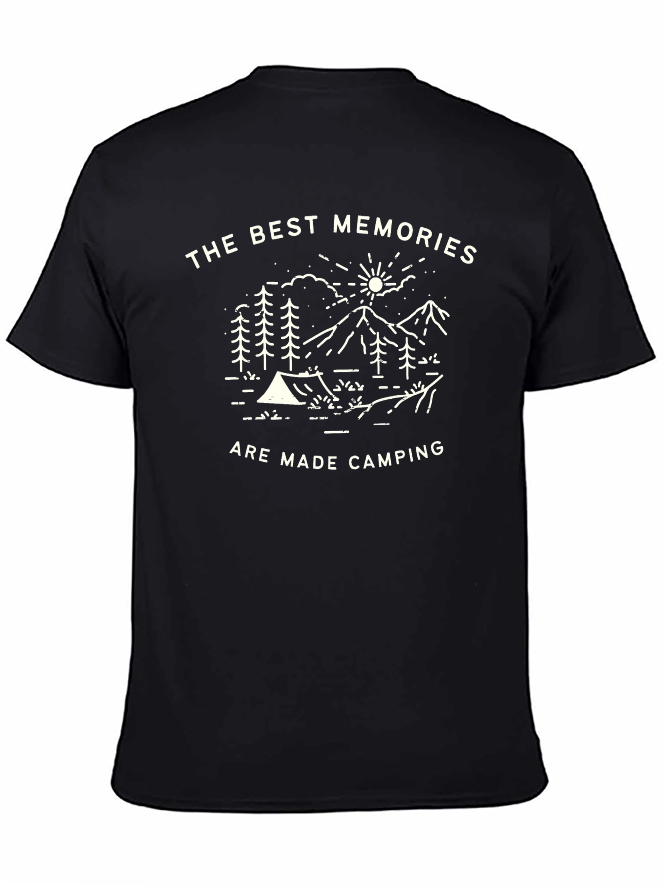 Camping Memories Graphic Tee - Black Crew Neck