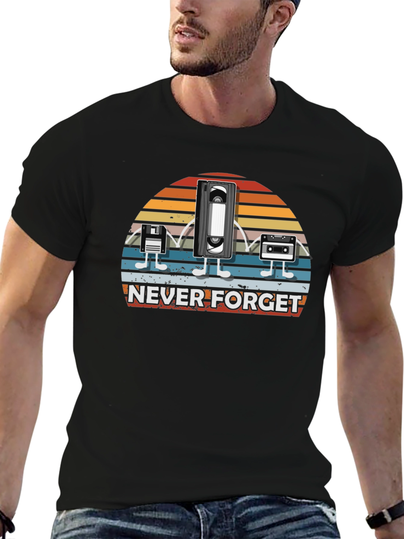 Retro Media T-Shirt - Never Forget