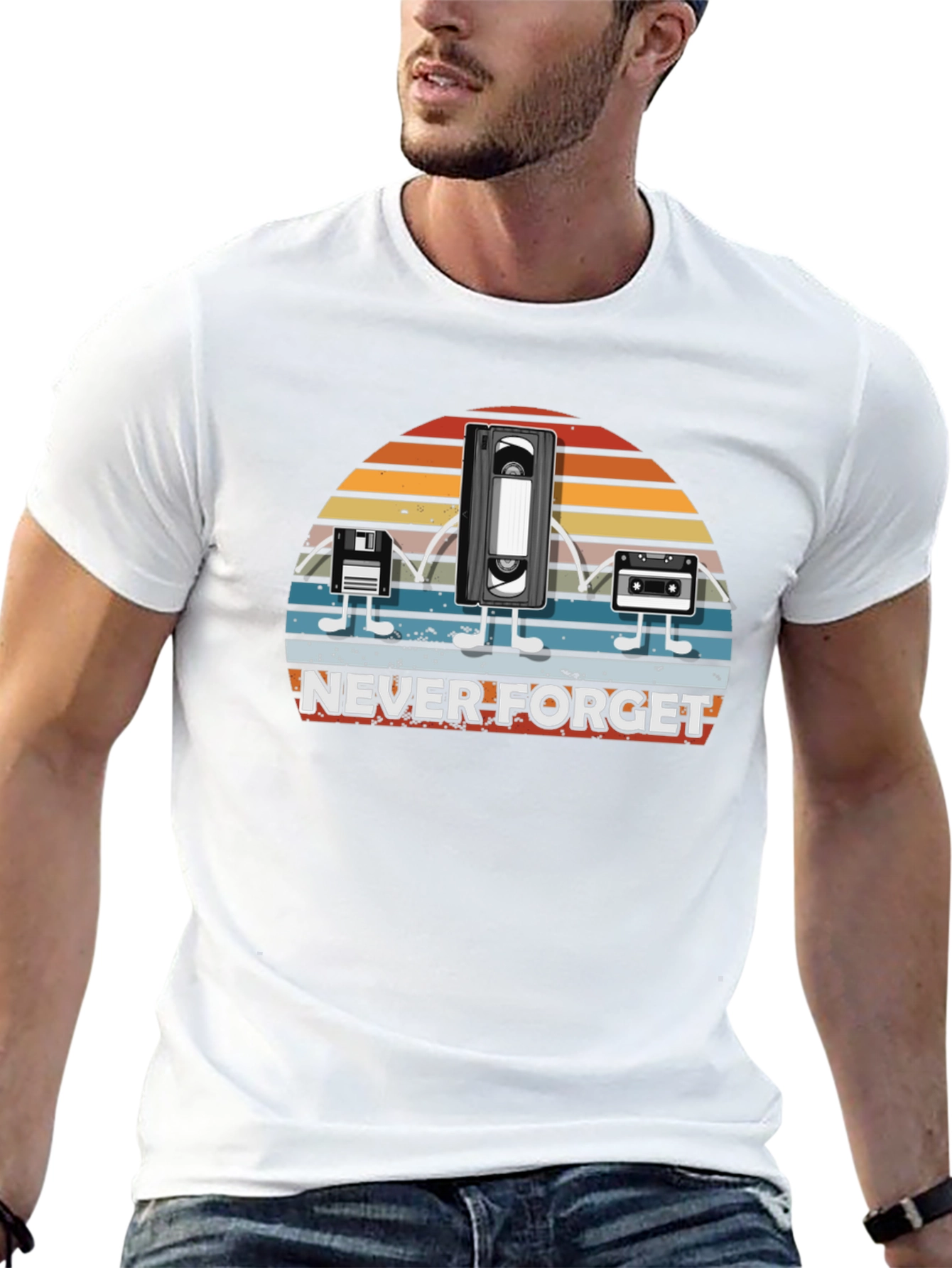 Retro Media T-Shirt - Never Forget