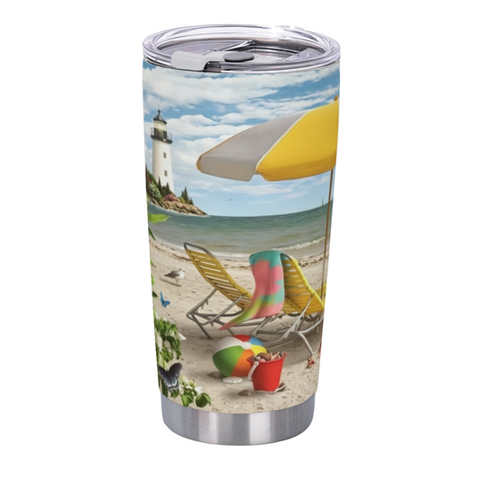 Same Floral Bucket Kitten Cute Pet Art 20oz Insulated Travel Cup
