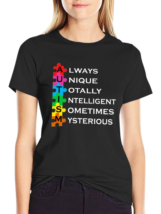 Autism Awareness T-Shirt - Puzzle Piece Design