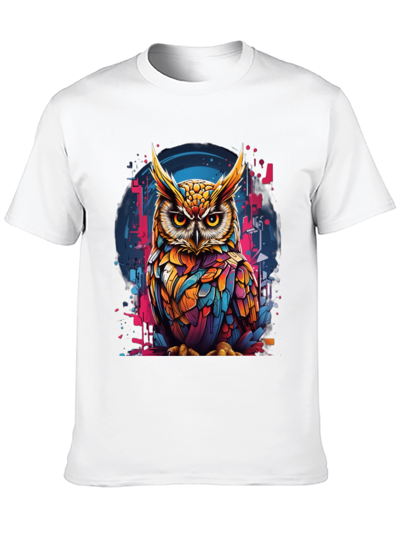 Owl Graphic Print T-Shirt - Trendy Casual Wear