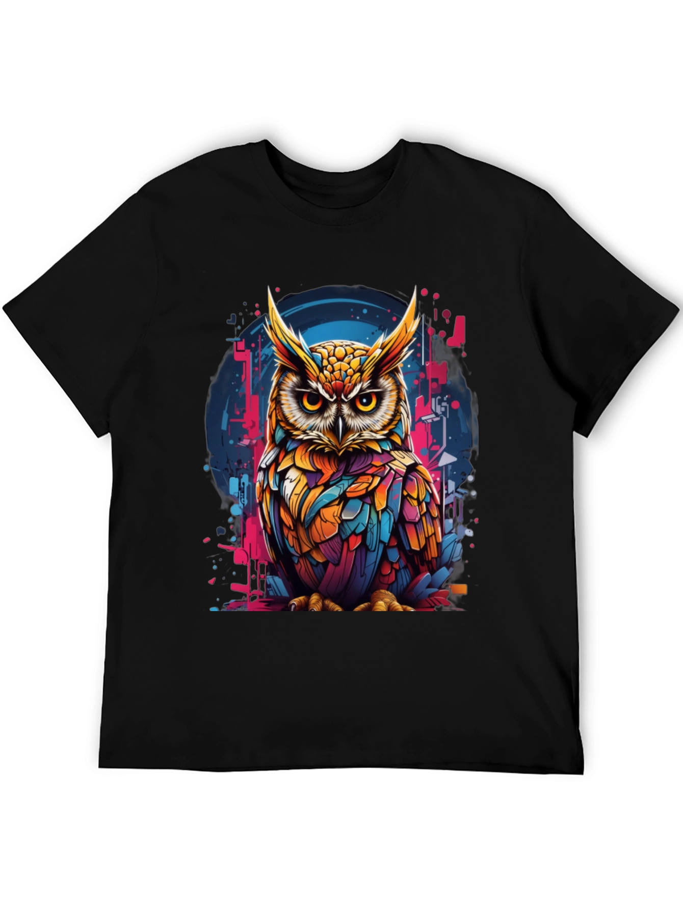 Owl Graphic Print T-Shirt - Trendy Casual Wear