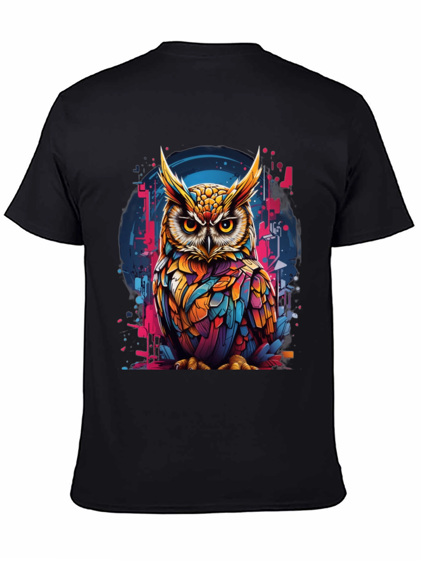 Owl Graphic Print T-Shirt - Trendy Casual Wear