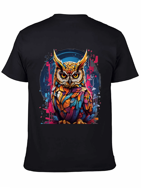 Owl Graphic Print T-Shirt - Trendy Casual Wear