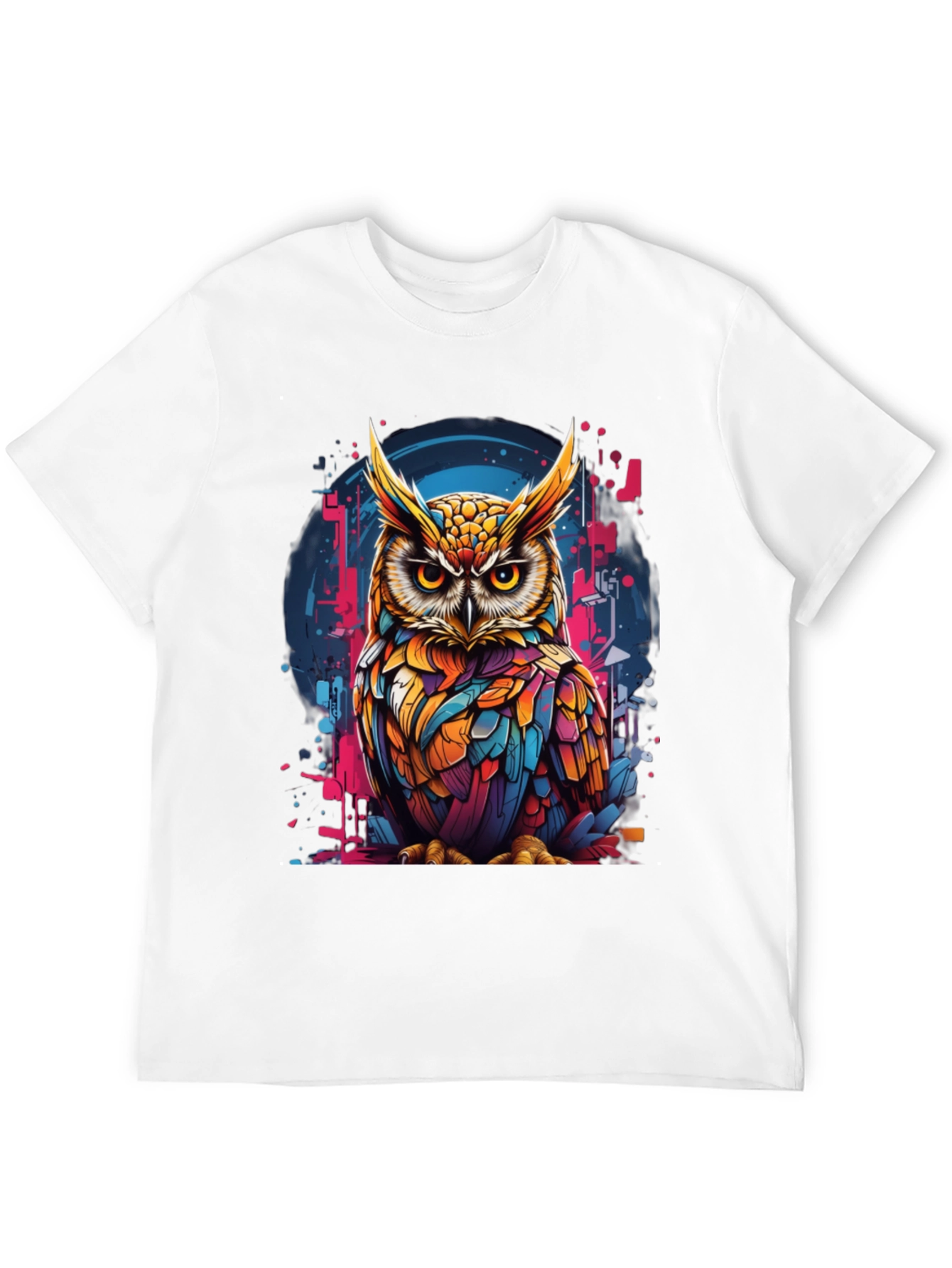 Owl Graphic Print T-Shirt - Trendy Casual Wear