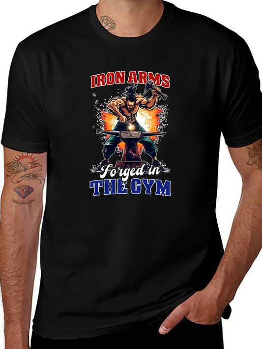 Iron Arms Forged in the Gym Black T-Shirt