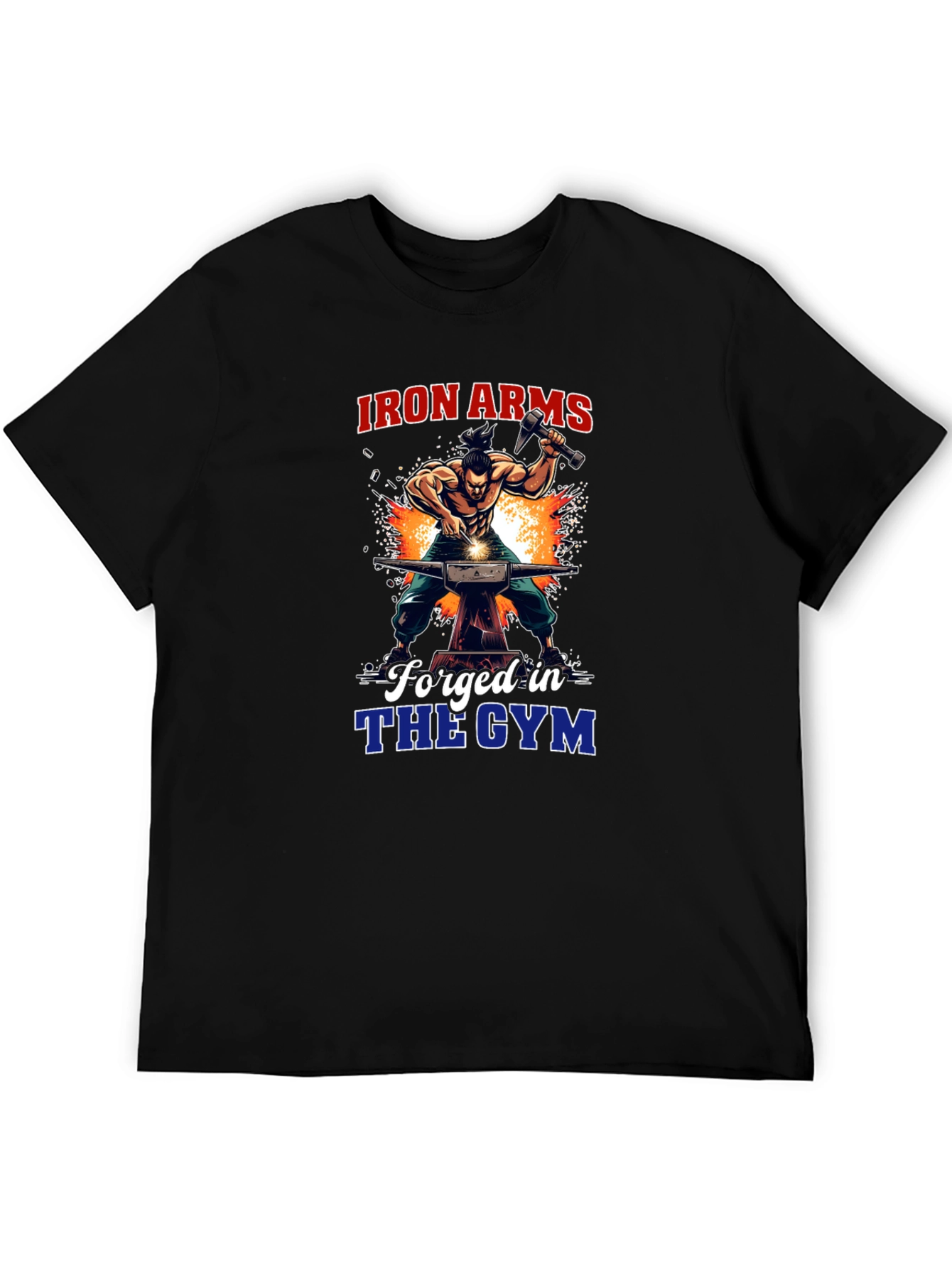 Iron Arms Forged in the Gym Black T-Shirt