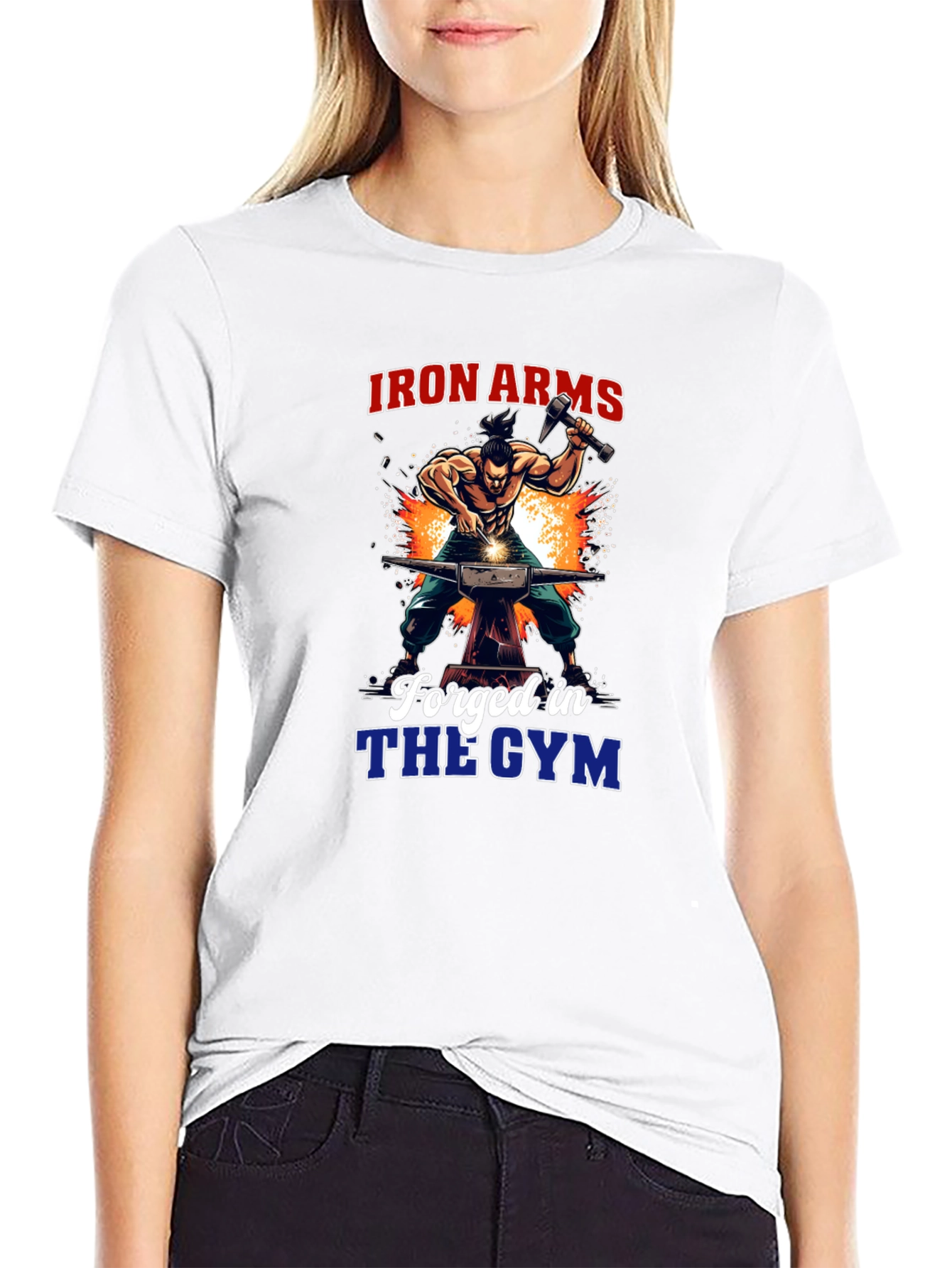 Iron Arms Forged in the Gym Black T-Shirt
