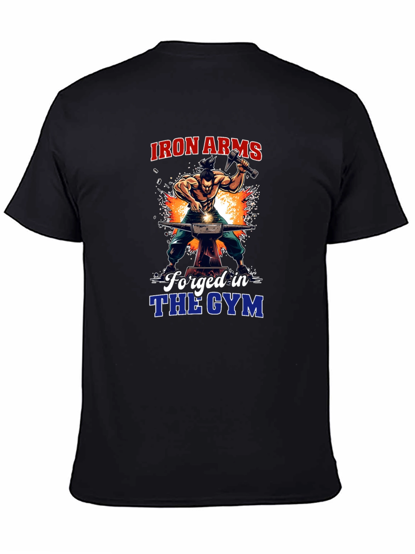 Iron Arms Forged in the Gym Black T-Shirt
