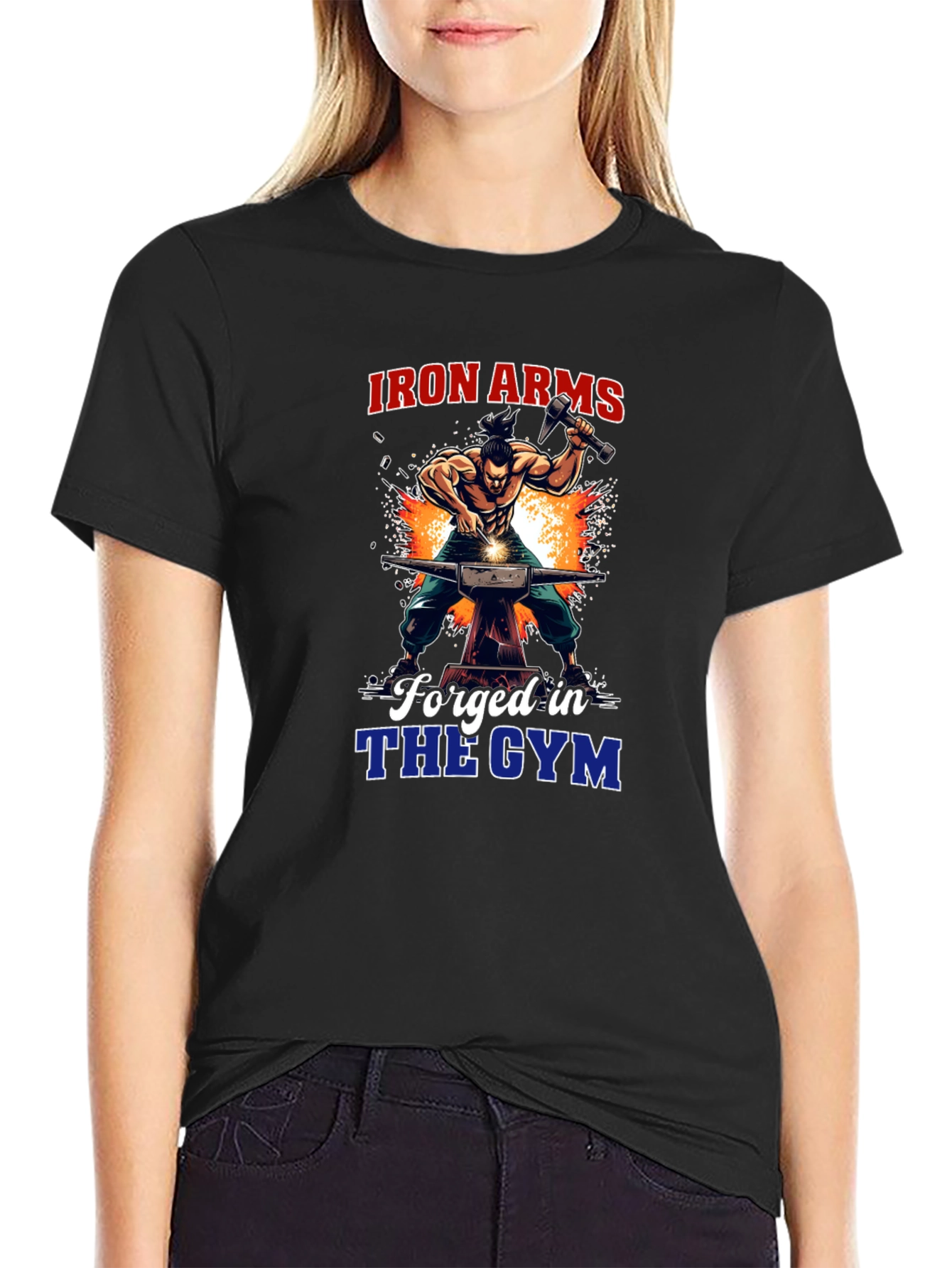 Iron Arms Forged in the Gym Black T-Shirt