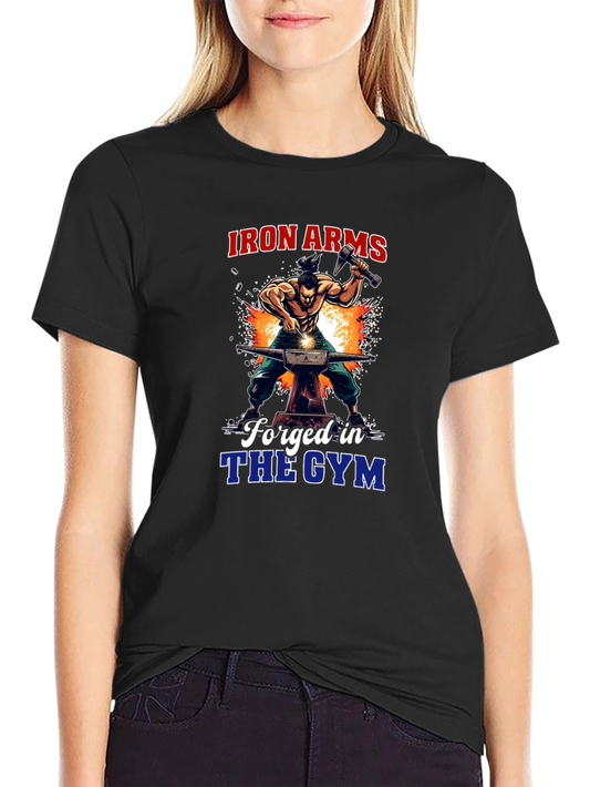 Iron Arms Forged in the Gym Black T-Shirt