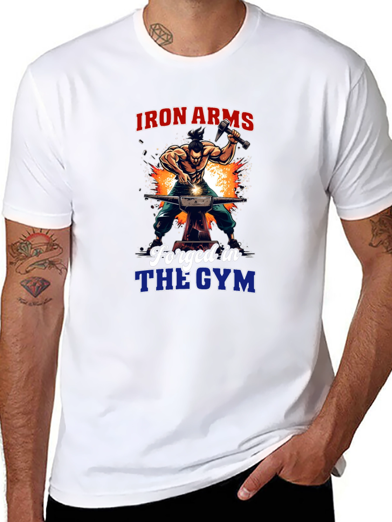 Iron Arms Forged in the Gym Black T-Shirt