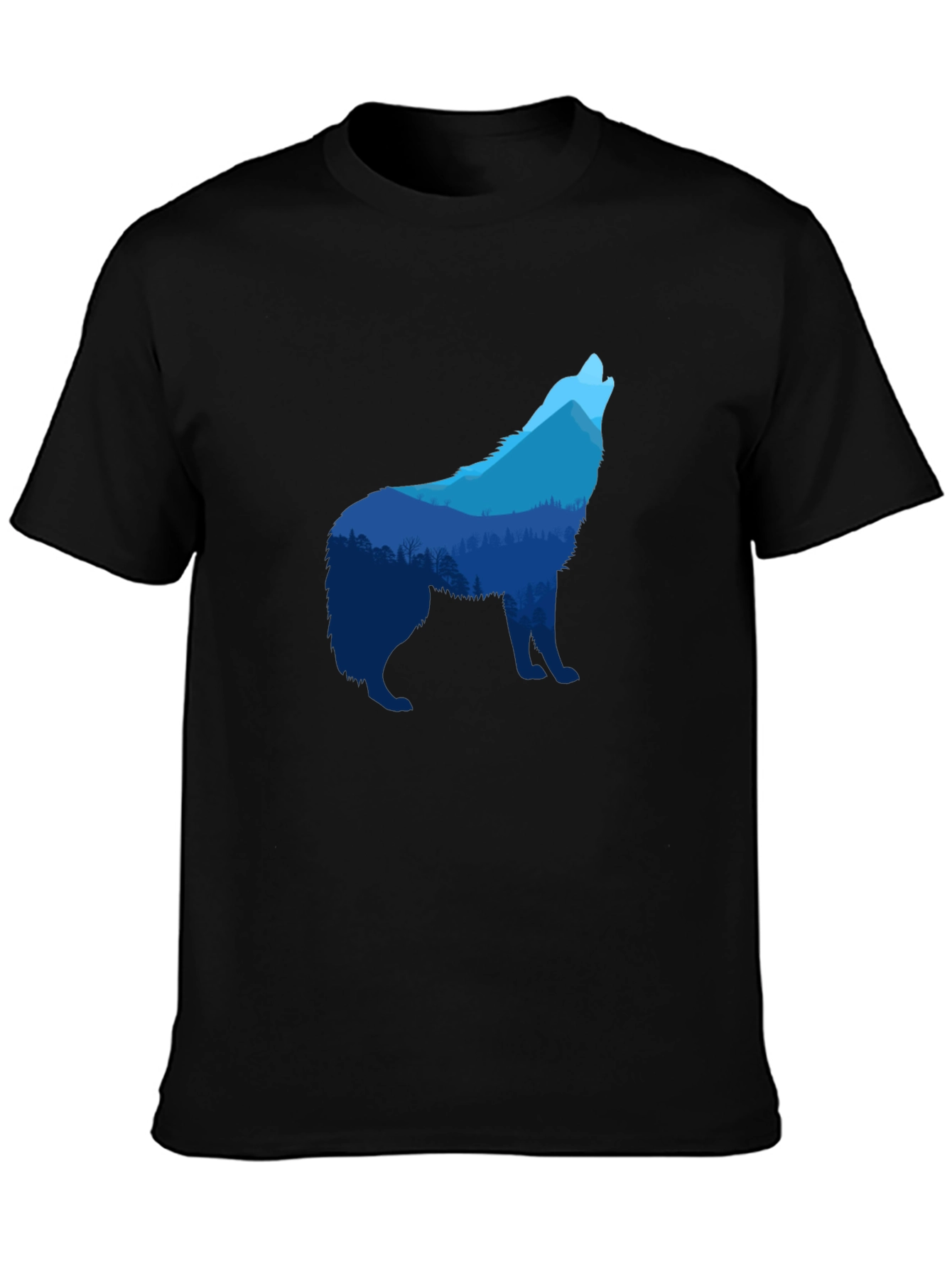 Wolf Nature Scene Graphic T-Shirt
