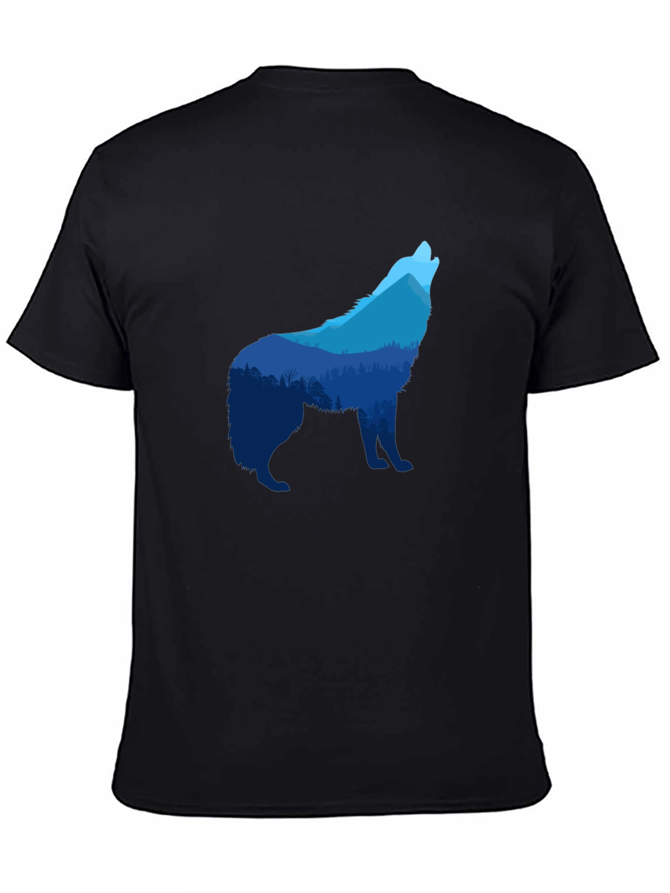 Wolf Nature Scene Graphic T-Shirt