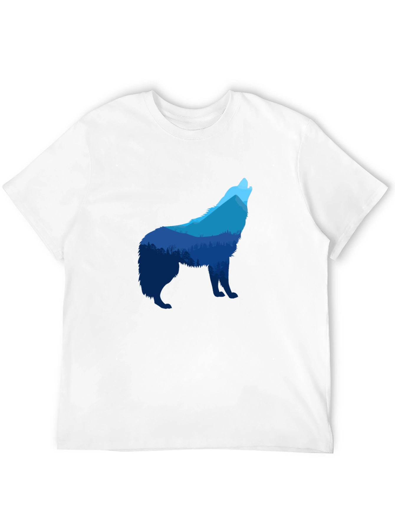 Wolf Nature Scene Graphic T-Shirt