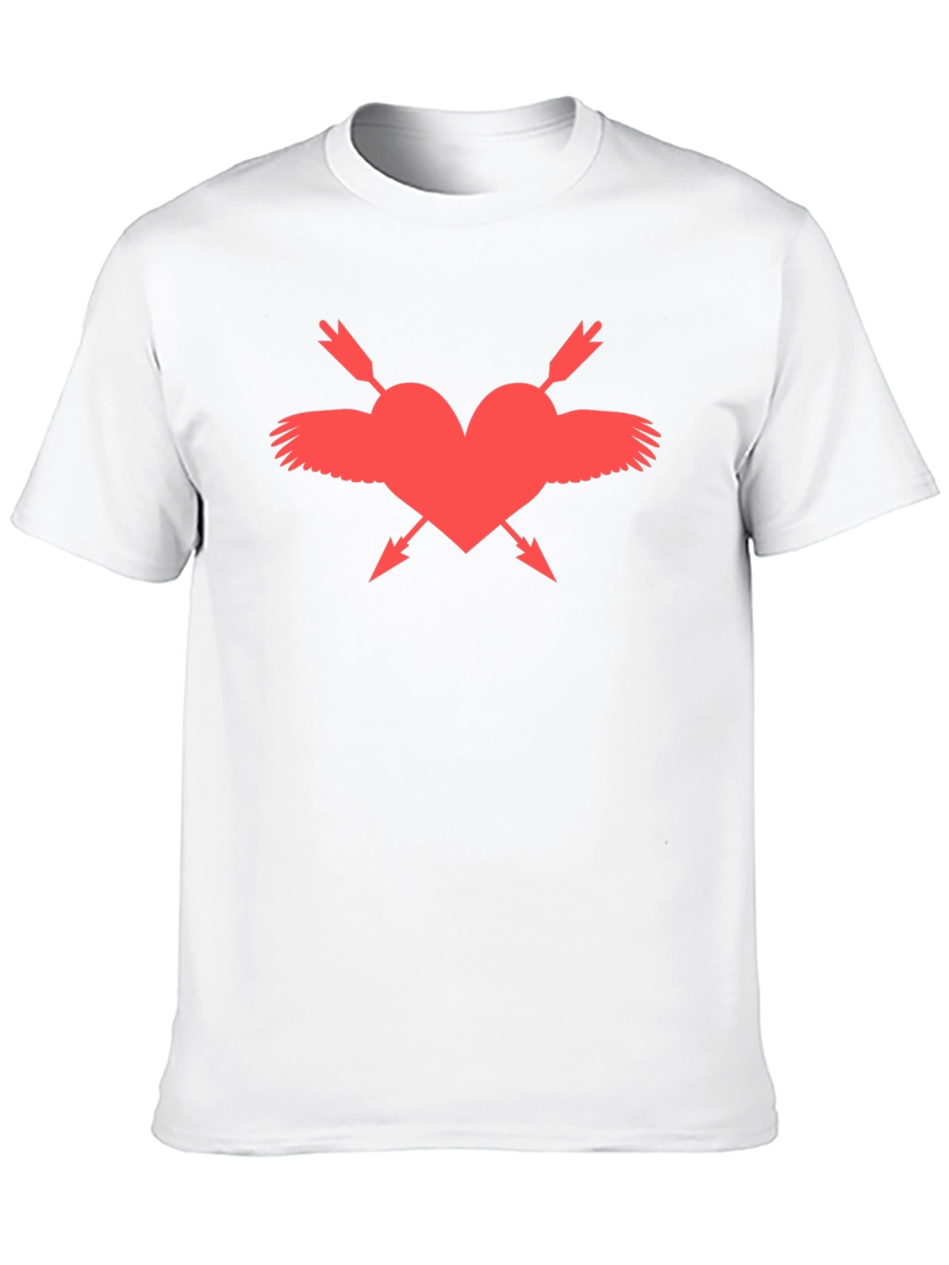Heart Wings & Arrows Tee - Black Graphic T-Shirt