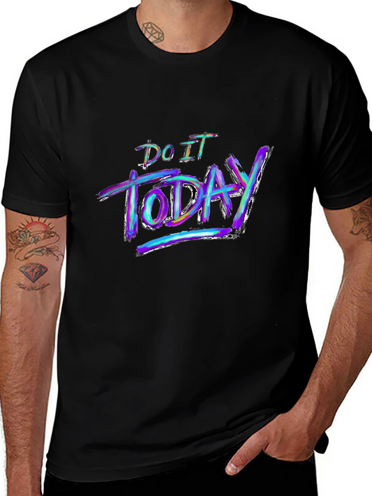 Do It Today Graphic Black T-Shirt