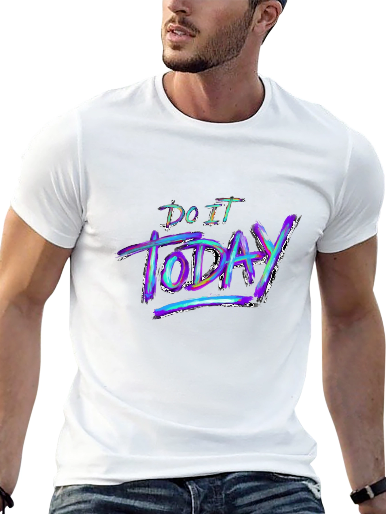Do It Today Graphic Black T-Shirt