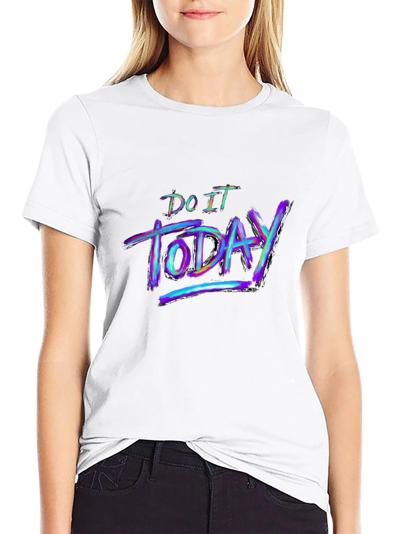 Do It Today Graphic Black T-Shirt