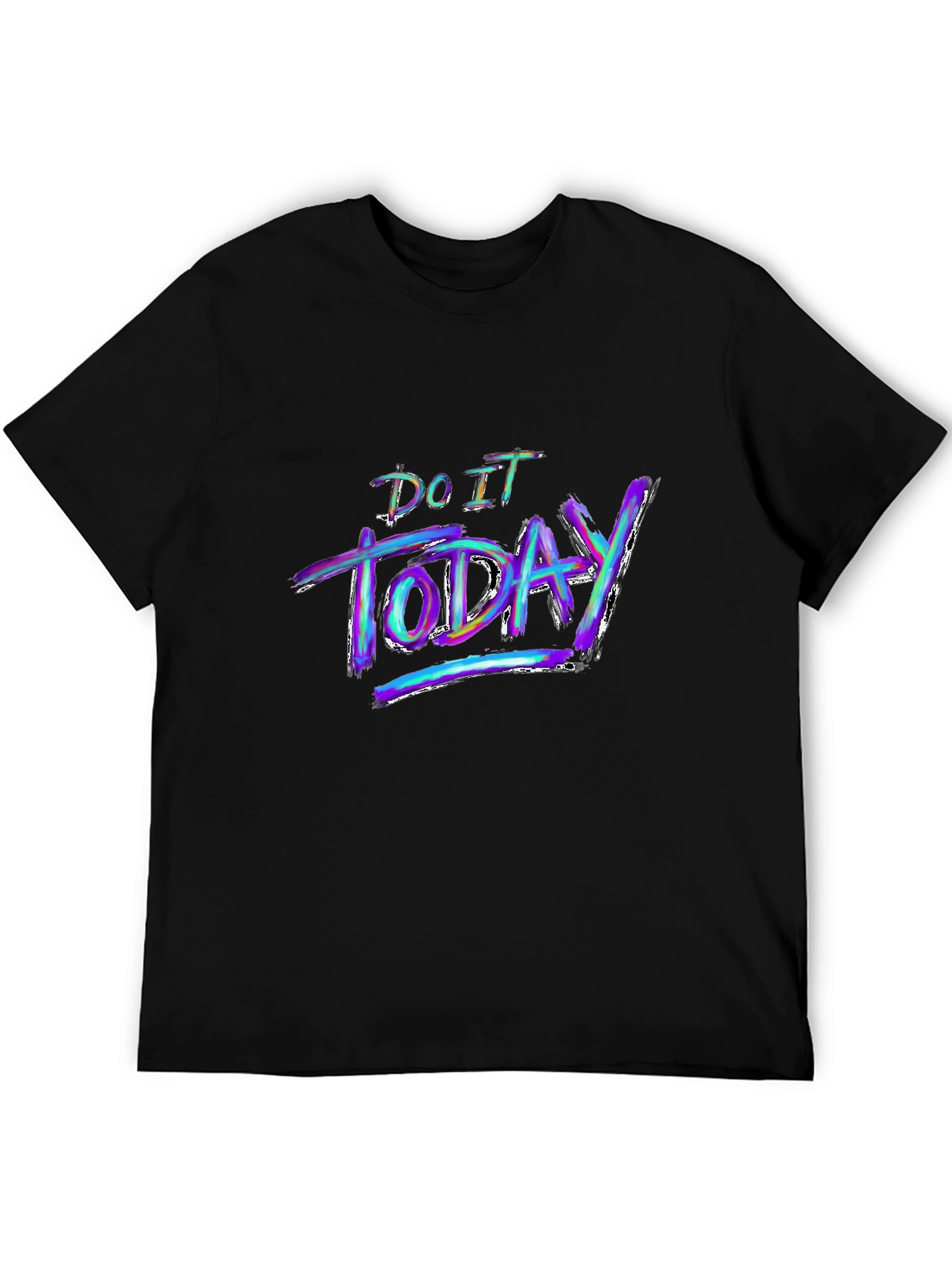 Do It Today Graphic Black T-Shirt